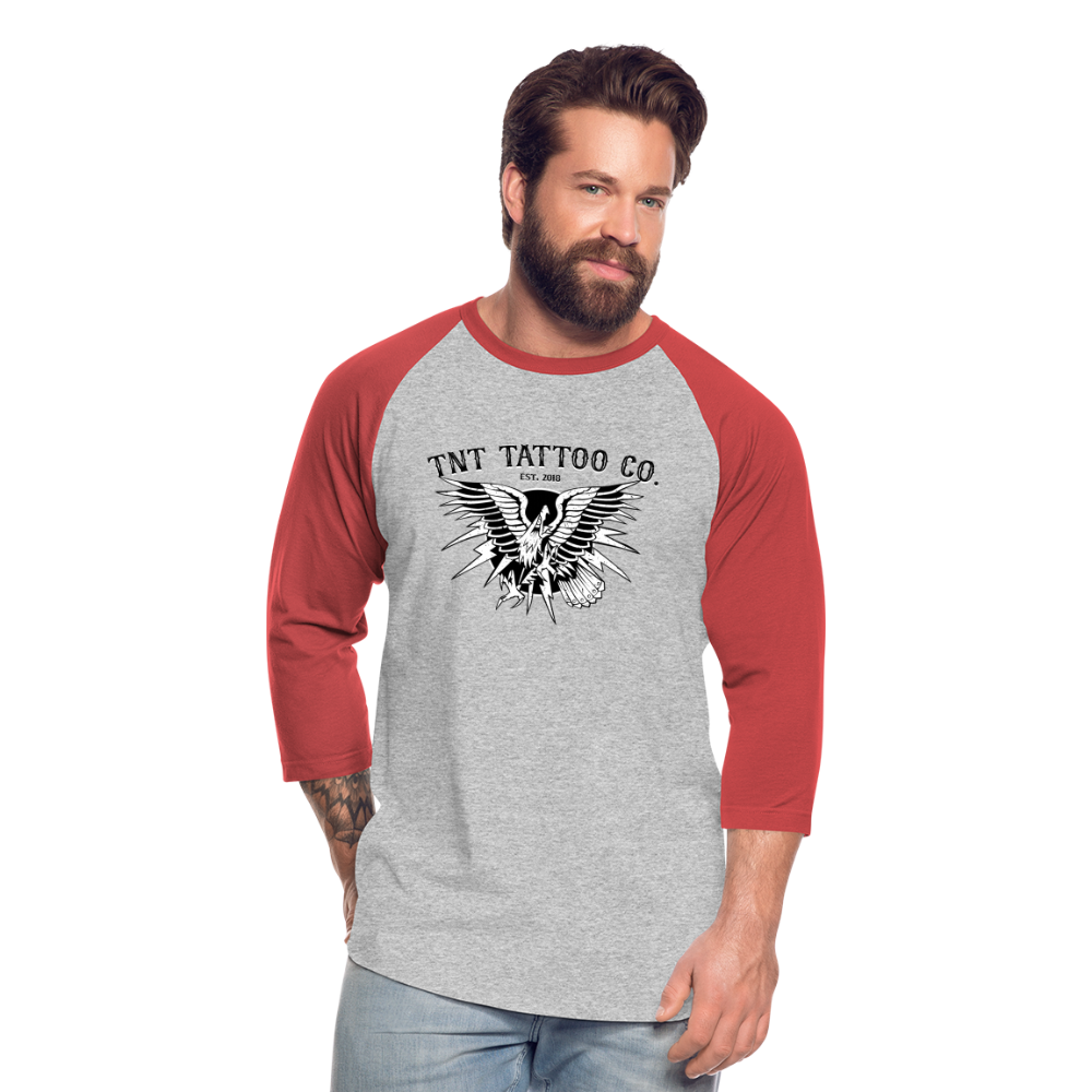 Eagle Baseball T-Shirt - heather gray/red