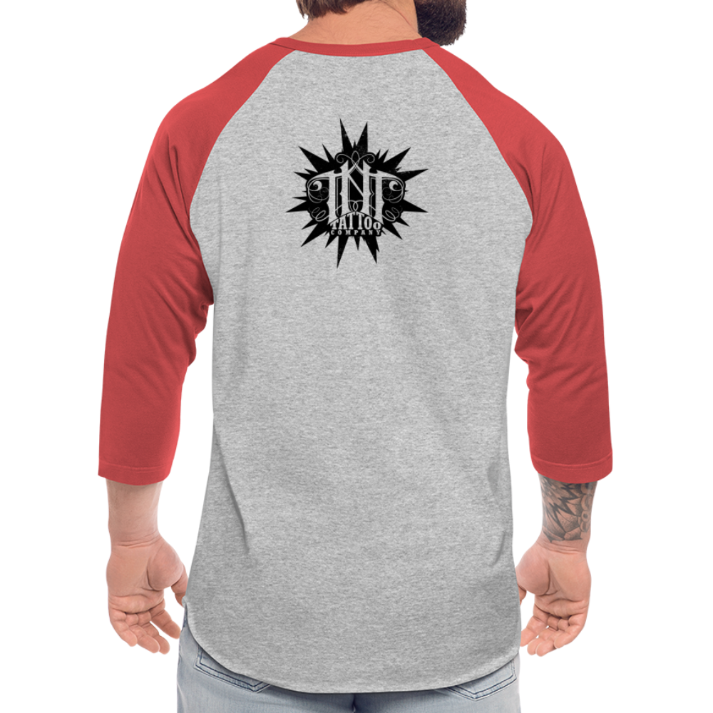 Eagle Baseball T-Shirt - heather gray/red