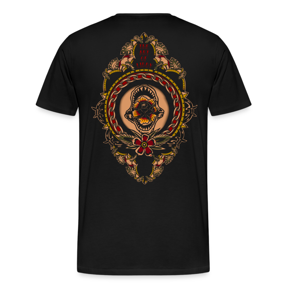 TNT ARTIST SERIES: LYDIA shark teeth Men's Premium T-Shirt - black
