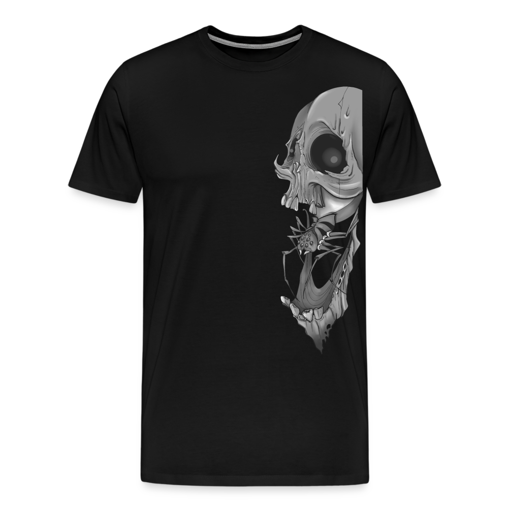 TNT ARTIST SERIES: MATT grey skull Men's Premium T-Shirt - black