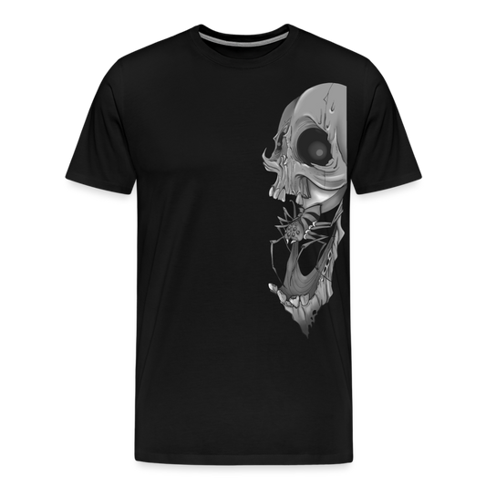 TNT ARTIST SERIES: MATT grey skull Men's Premium T-Shirt - black