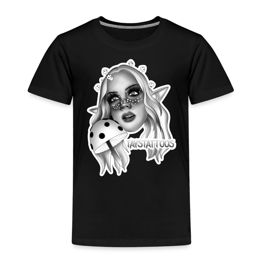 TNT ARTIST SERIES: TAY shroom lady Toddler Premium T-Shirt - black
