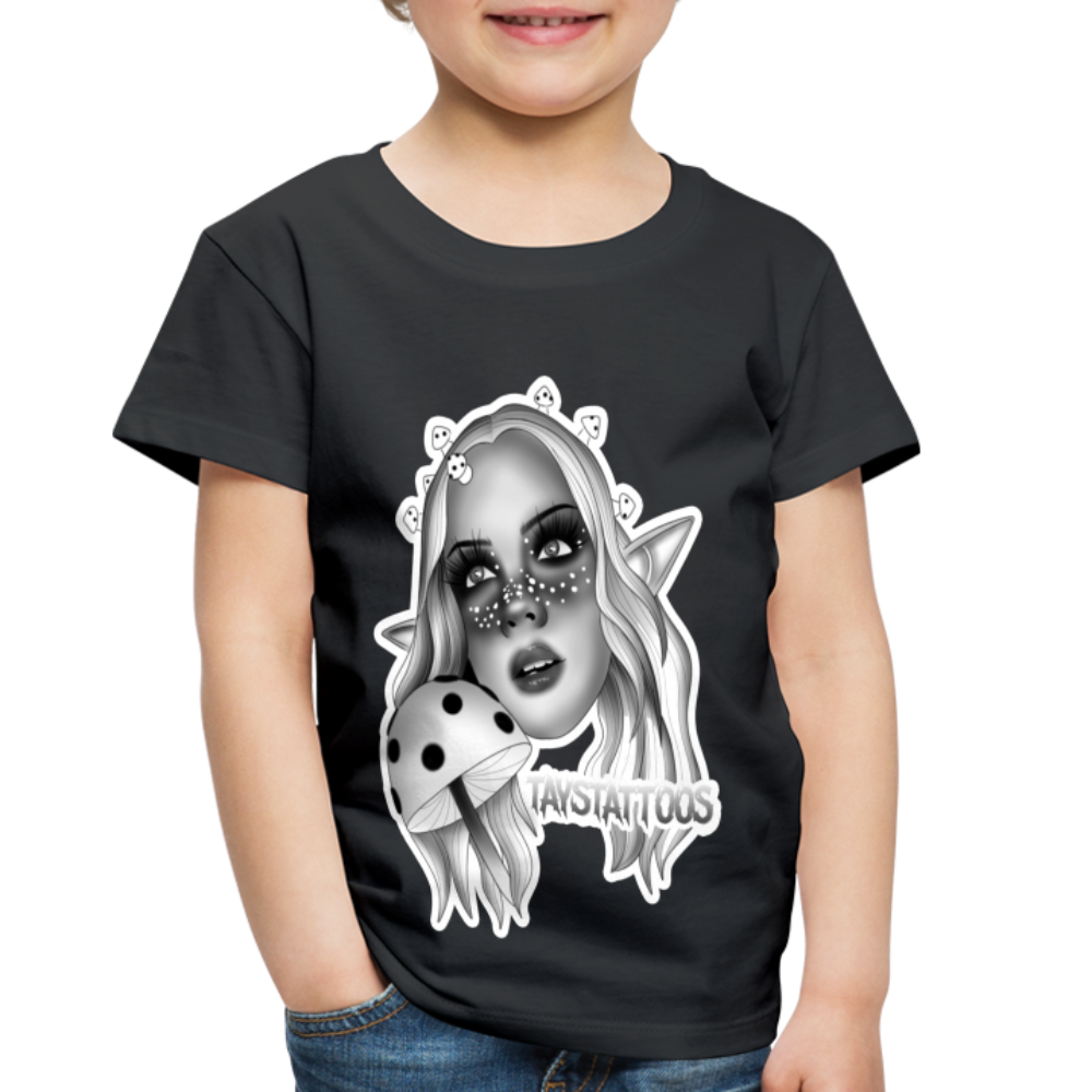 TNT ARTIST SERIES: TAY shroom lady Toddler Premium T-Shirt - black